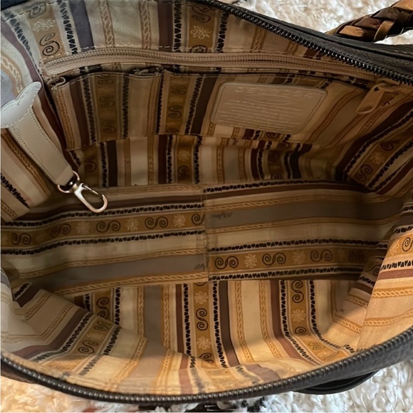 Brighton Black Pebbled Leather Hobo bag with braided leather straps - Picture 13 of 15